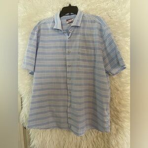 Johnnie-O Hangin’ Out Pillar Men’s Short Sleeve Button Down Shirt. 2XL.